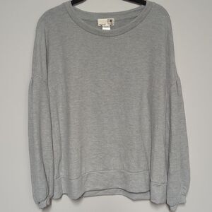 everleigh Gray Long Sleeve Blouse